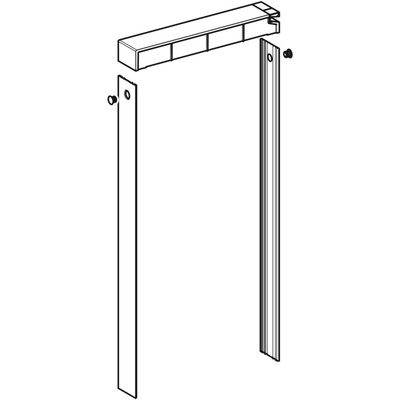 Zestaw pokrywy spłuczki z okładziną boczną, do modułu sanitarnego Geberit Monolith do wiszącej miski WC, 101 cm, indywidualnie wybrany przez klienta: Czarny chrom / Aluminium szczotkowane