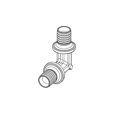 Kolano 90' TECE flex, tworzywo, 16mm x 16mm (zz x zz)