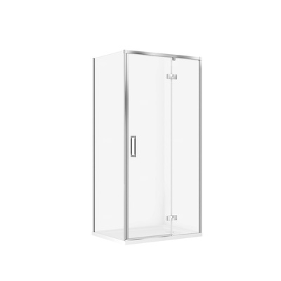 SET C137 KABINA LARGA PRAWA CHROM 100X80X195+TAKO BIAŁY 100X4 WIRT