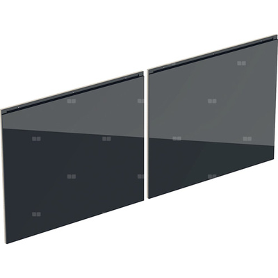 Zestaw frontów szuflad do szafki pod umywalkę podwójną GEBERIT, kol. czarny szer.1200 mm