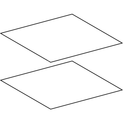 Zestaw mat antypoślizgowych Keramag do szafki pod umywalkę (2 szt.): Szerokość umywalki=130cm