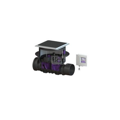 Automatyczny zawór zwrotny (zasuwa burzowa) Staufix FKA Komfort DN200 z czarną pokrywą