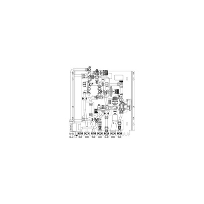 Regudis W-HTF, mieszkaniowy węzeł cieplny, 17 l/min, wymiennik lutowany miedzią, z cyrkulacją cwu i obiegiem grzewczym z podmies