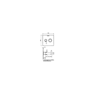 Podtynkowa wylewka ścienna LINUS W-E-M, 170 mm elektroniczna z mieszaczem, 230V, chrom