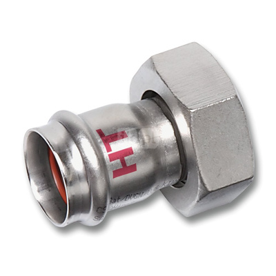 Półśrubunek SANHA NiroSan Press Industry dwuczęściowy, stal nierdzewna, 28 mm x 1 1/4'' (zw x nz)