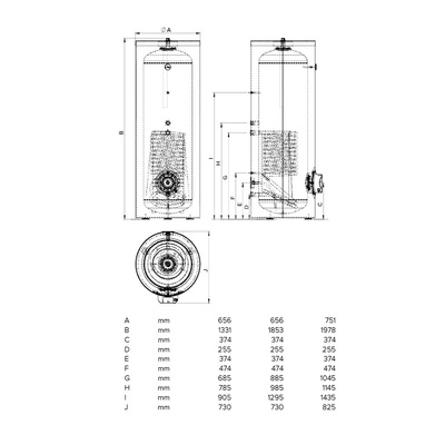 Zasobnik solarny BC1S CD1 300 ARI 7B