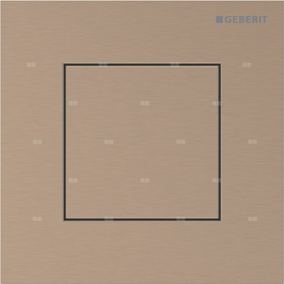 Pneumatyczny zawór spłukujący Geberit do pisuaru, ręczny, Typ 40, stal nierdzewna czerwone złoto, prostokątny