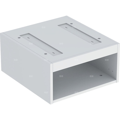 Korpus Geberit do dolnej szafki pod umywalkę stawianą na blat VariForm, z dwoma szufladami: B=45cm, H=23.5cm, Biały / Lakierowany na wysoki połysk