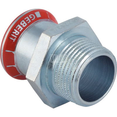 Złącze GEBERIT Mapress C-Stahl FKM przejściowe, stal (ocynk galwaniczny/elektrolityczny) (ocynk), 1 1/4'' x 35 mm (GZ x mufa zaprasowywana) z uszczelką