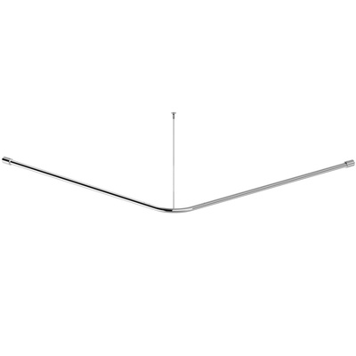 Drążek do zasłony prysznicowej Koło Lehnen Concept Pro, wygięty, L90cm, stal nierdzewna gładka