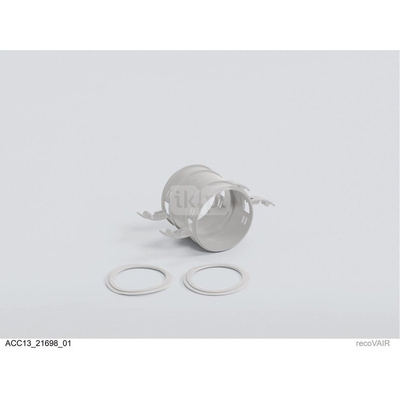 Złączka kielichowa do powietrznego przewodu giętkiego fi92/75 mm z uszczelkami