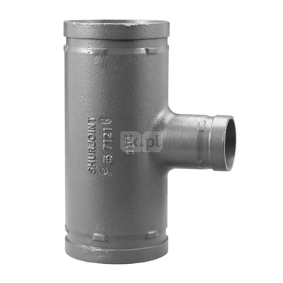 Trójnik redukcyjny ocynkowany Groove - 60.3/33.7/60.3