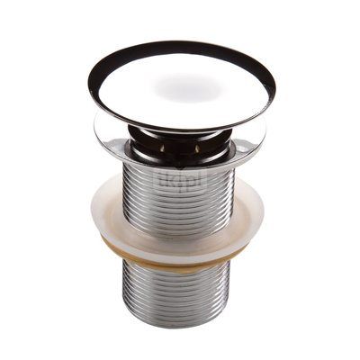 Click-clack chrom okrągły bez przelewu do umywalki