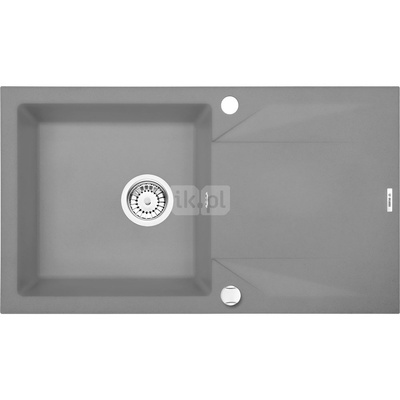 Zlew. evora szary metalik granit 1k z/o 780x440x193, 3,5" + osprzęt space-saver