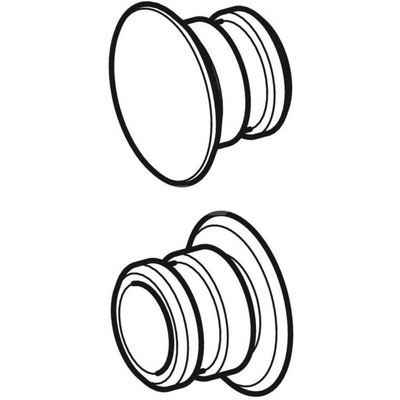Zestaw bolców mocujących z aluminium, do okładziny bocznej Geberit Monolith (2 szt.): Czarny chrom / Aluminium szczotkowane