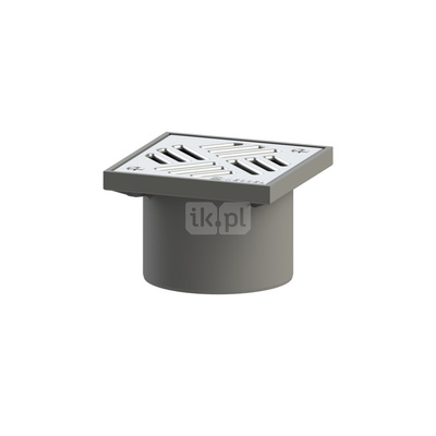 Kratka KESSEL kwadratowa ze stalowai nierdzewnej 138x138mm do wpustu