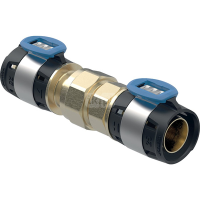 Złącze GEBERIT FlowFit, brąz krzemowy bezołowiowy, 40 mm (łącznik zaprasowywany x łącznik zaprasowywany)