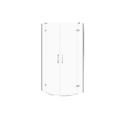 KABINA PRYSZNICOWA PÓŁOKRĄGŁA CITY CHROM 80X80X195 SZKŁO TRANSP