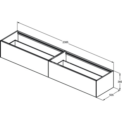 CONCA SZAFKA 240X50X37 2 DR NOWTOP SNMT