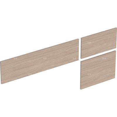 Zestaw frontów szuflad (3 szt.) do dolnej szafki pod umywalkę stawianą na blat variform GEBERIT, kol. dąb melamina, struktura drewna szer.1350 mm