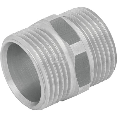 Łącznik mosiężny niklowany GZ - G1/2"