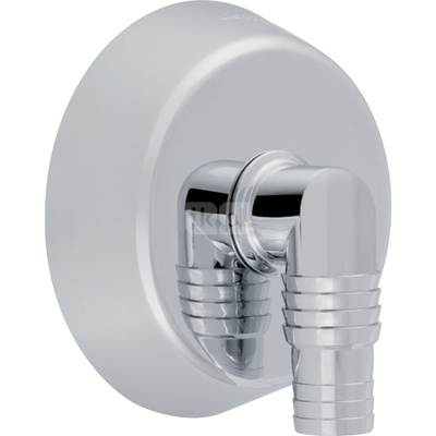 Łącznik kątowy wężyka Geberit z rozetką: Chrom błyszczący