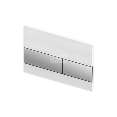 Przycisk spłukujący do stelaża (Mechaniczny) TECE square szkło, kolor biały / chrom połysk