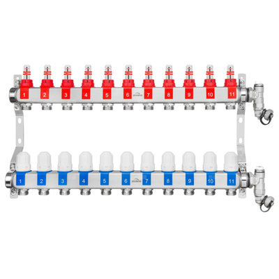 Rozdzielacz stalowy ogrzewania podłogowego Invena Prov