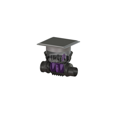 Zawór zwrotny (zasuwa burzowa) Staufix DN 125 z pokrywą czarną z dwoma klapami z tworzywa