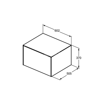 CONCA SZAF 60X50X37 1 DR+WTOP NOCUT WHMT