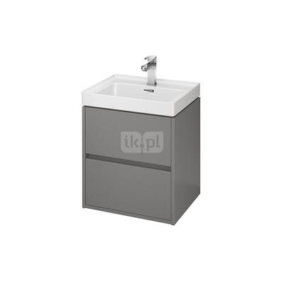 SET B108 CREA 50 SZARY MAT ZMONT (SZAFKA + UMYWALKA) WIR