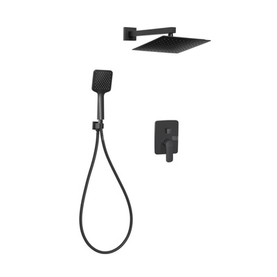 Zestaw podtynkowy z baterią podtynkową 2-funkcyjną Siros 011 czarny