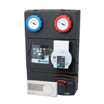 GRC241 grupa pompowa z zaworem mieszającym i siłownikiem, sterownik CRD 230V, DN32, pompa Wilo PARA STG 25/8