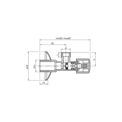 Zawór wodny PERFEXIM PHA-018 GZ 1/2'' x GZ 3/8''