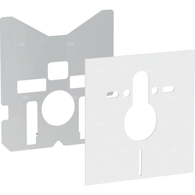 Płyta usztywniająca z zestawem do izolacji akustycznej do modułu sanitarnego Geberit Monolith do wiszącej miski WC, obudowa przednia z gresu szkliwionego