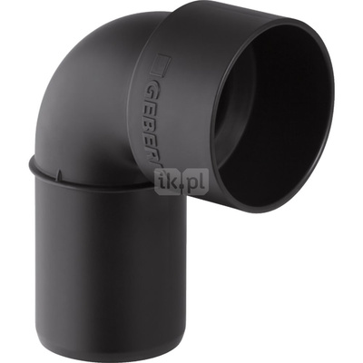 Kolano przyłączeniowe GEBERIT Silent-PP, PP / PP, 32 mm x 46 mm x DN 40 (końcówka wciskowa x mufa wciskowa), (głębokość: 26 mm)