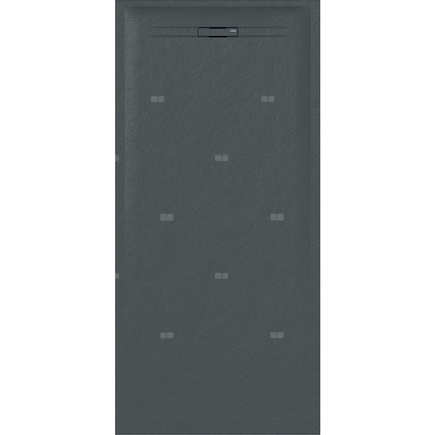 Brodzik prostokątny Geberit Sestra: 180x90x4cm, Grafit / Struktura łupka