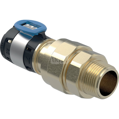 Złącze GEBERIT FlowFit, brąz krzemowy bezołowiowy, 1 3/4'' x 40 mm (GZ x łącznik zaprasowywany)