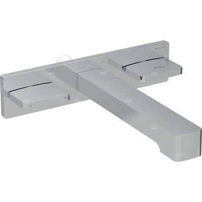 Korpus baterii do baterii umywalkowej Geberit ONE, kształt geometryczny, montaż naścienny: Chrom błyszczący, L=22cm