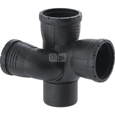 Trójnik studzienkowy Geberit Silent-Pro 87.5' prawy d90/75/90