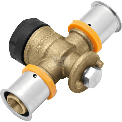 Trójnik ścienny mosiężny przelotowy GW ultraPRESS - 20 Rp1/2" L = 41 mm