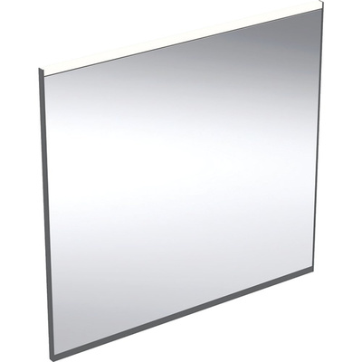 Geberit Option Plus Square Podświetlane lustro, B75cm, H70cm, T3.2cm, z bezpośrednim i pośrednim oświetleniem, czarny mat, Aluminium anodyzowane