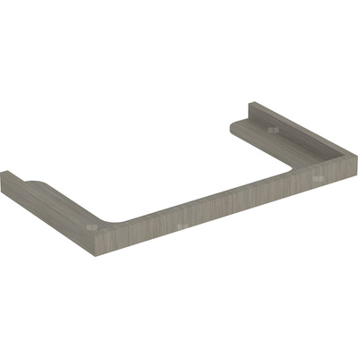 Nasadzany blat Geberit Citterio pod umywalkę: Dąb szarobrązowy, Szerokość umywalki=90cm