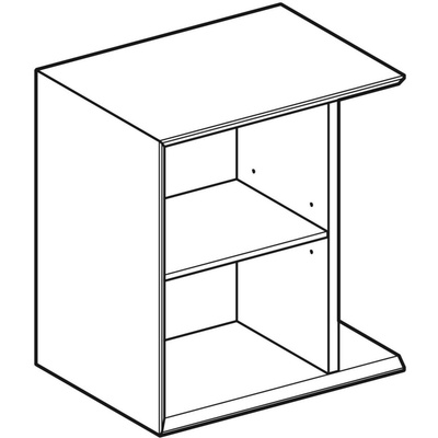 Element boczny iCon 37 cm x 40 cm x 27,3 cm, Dąb / Melamina, struktura drewna