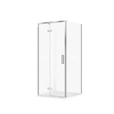 SET C140 KABINA LARGA LEWA CHROM 90X90X195+TAKO BIAŁY 90X4 WIRT