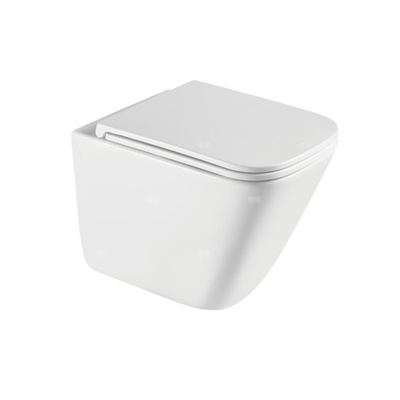 Podwieszana miska WC Patras z systemem cichego spłukiwania (QFS) i deską wolnoopadającą