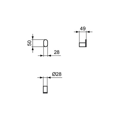 Haczyk okrągły chrom CONCA