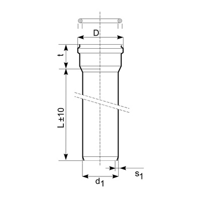 Rura kanalizacyjna zewnętrzna pvc-u MAGNAPLAST KGEL 110 x 6000 x 3.2 z kielichem lita pomarańczowa, klasa C - SN 8