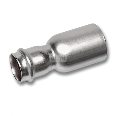 Nypel SANHA NiroSan Press redukcja, stal nierdzewna, 108 mm x 88,9 mm (zz x zw)
