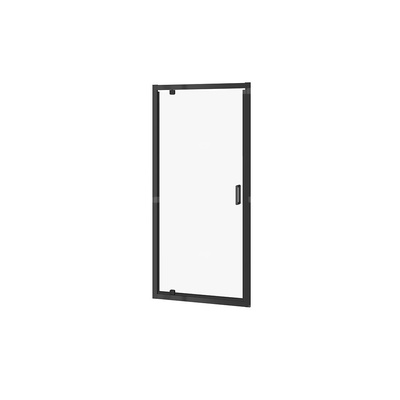 DRZWI PIVOT KABINY PRYSZNICOWEJ ARTECO CZARNA 80X190 SZKŁO TRANS
